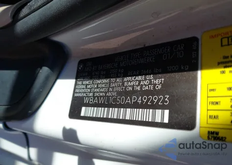 2010 BMW 328I from USA, damaged, VIN WBAWL1C50AP492923